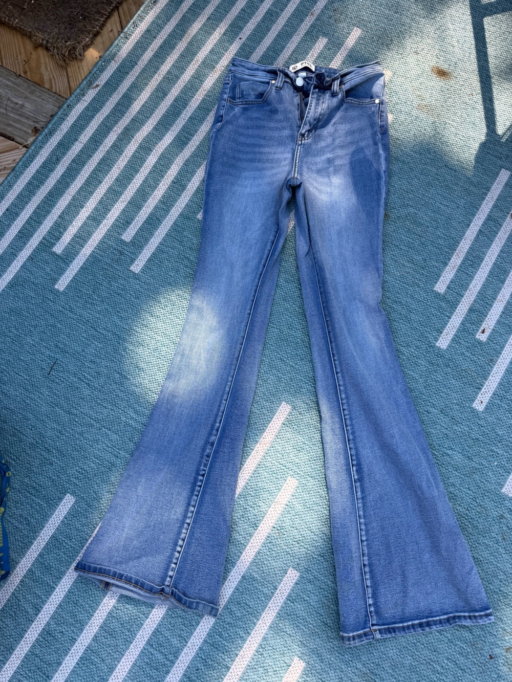 PCTL high rise Classic Flared Women's Jeans - Light Blue size 26